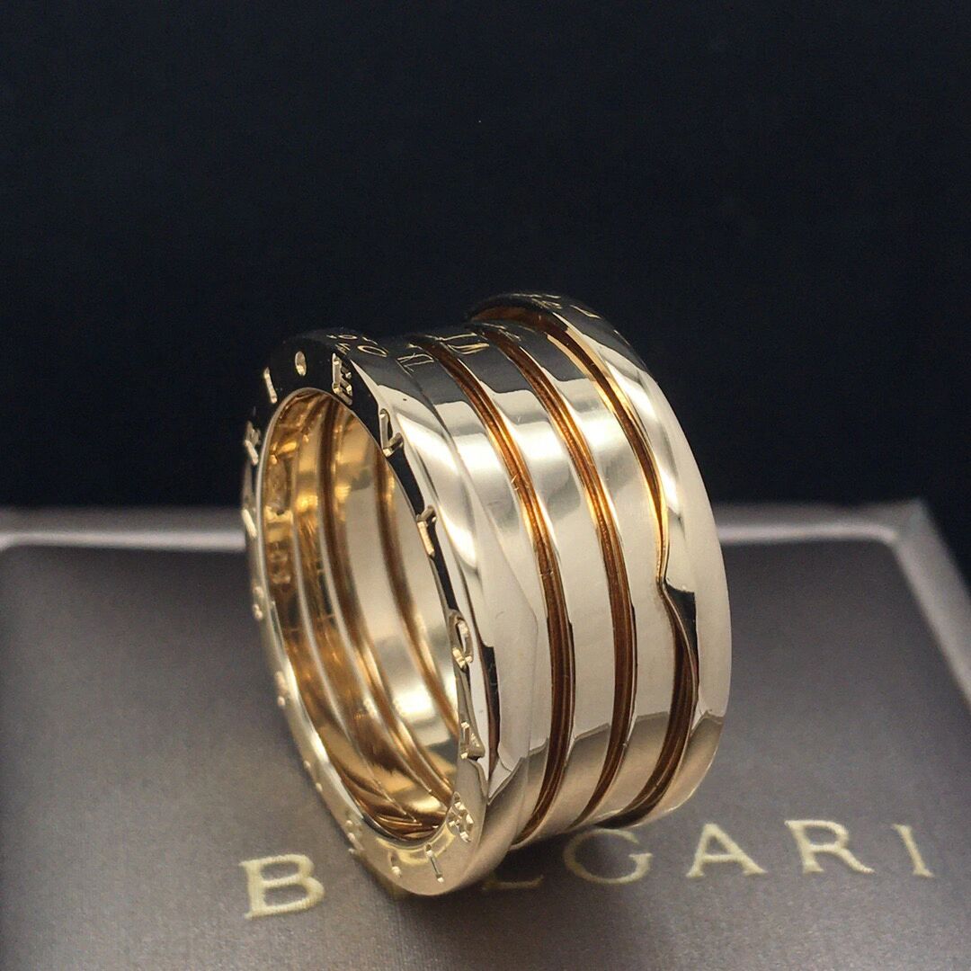 bvlgari宝格丽18k黄金四环弹簧戒指60号男戒 bvlgari宝格丽18k黄金