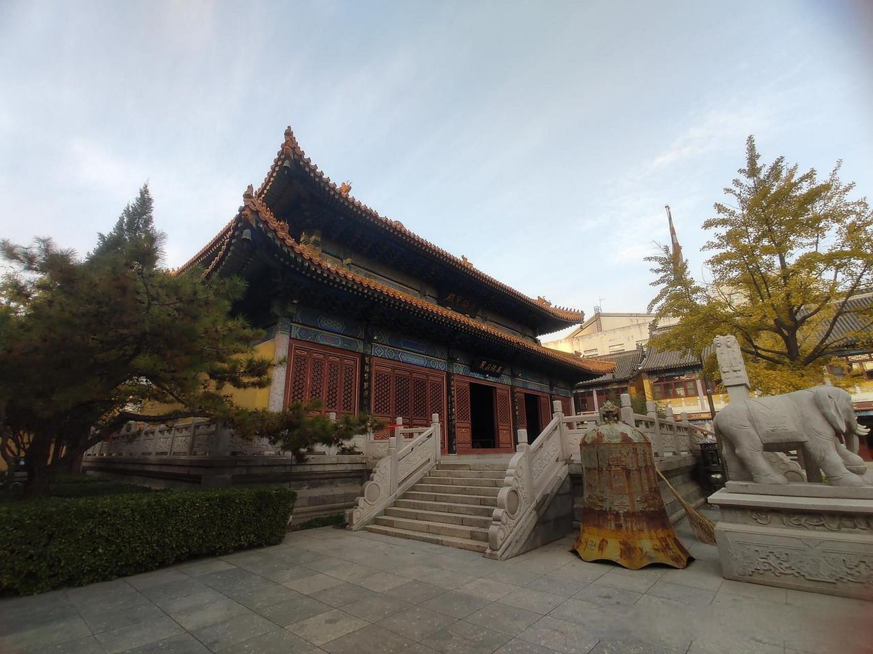 天津头条天津常走走云游风物之旅深秋时节,天津河西区挂甲寺的景色不