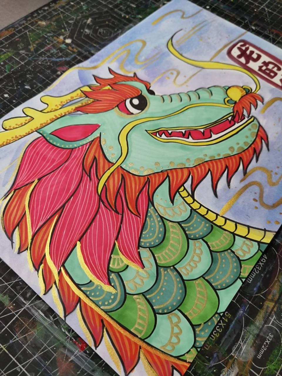 【龙的传说】创意美术儿童画幼儿手工中国风 主题【龙的传说】 目标