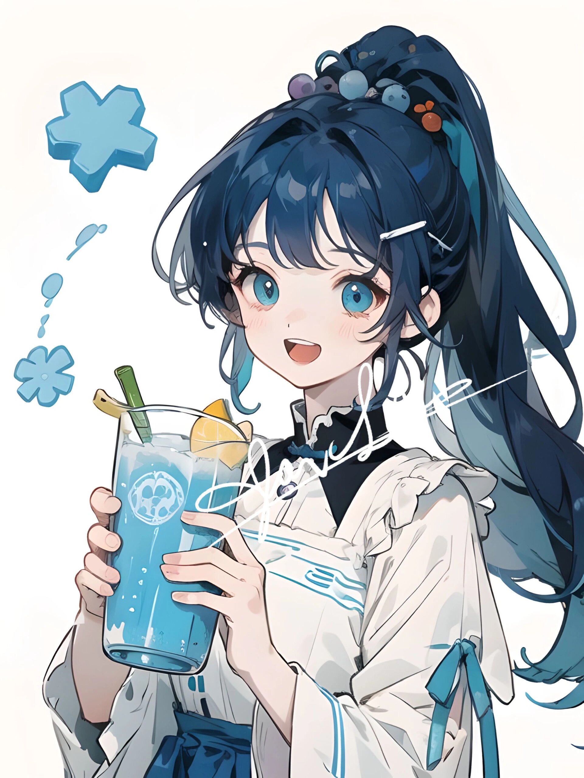 可爱头像 | 蓝色系| 蓝莓女孩