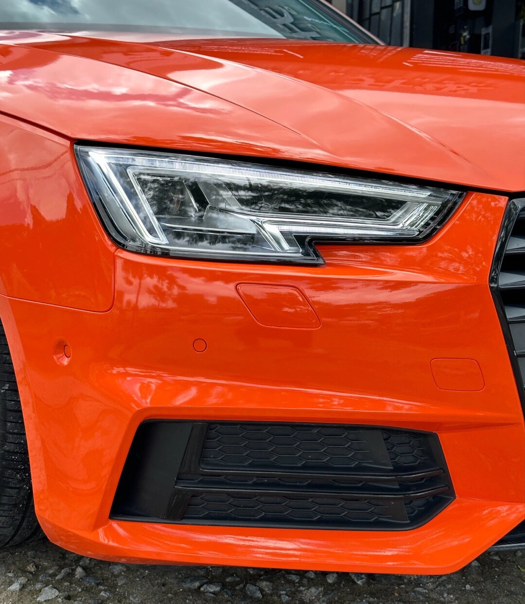 奥迪a4 水晶橙改色膜搞定90街上最靓的崽