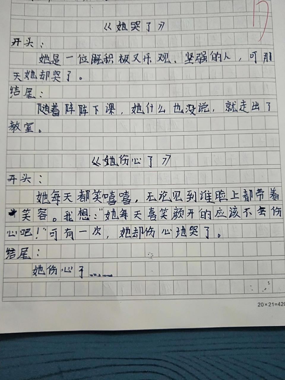 他怎么了作文450字图片