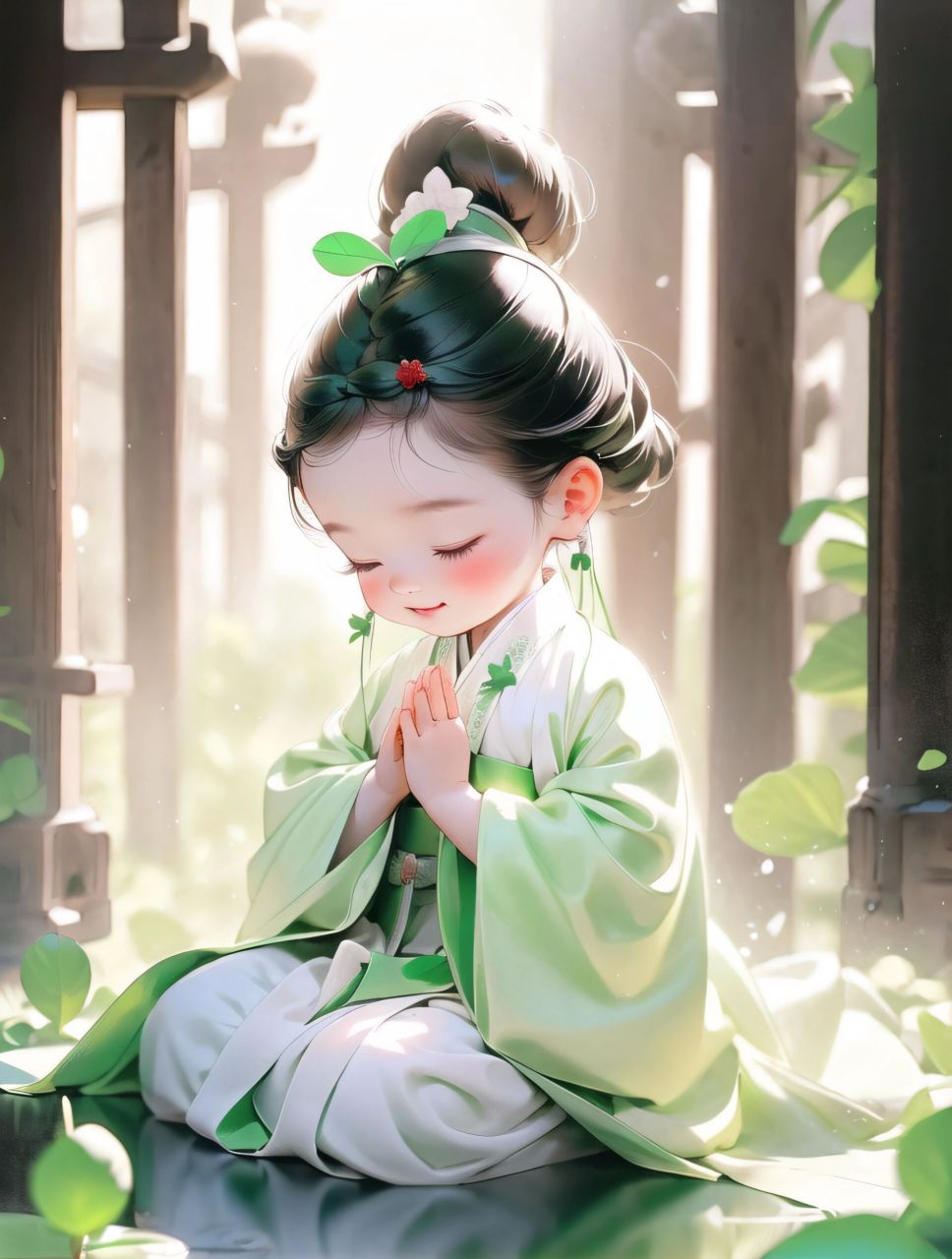 古风可爱佛系女孩