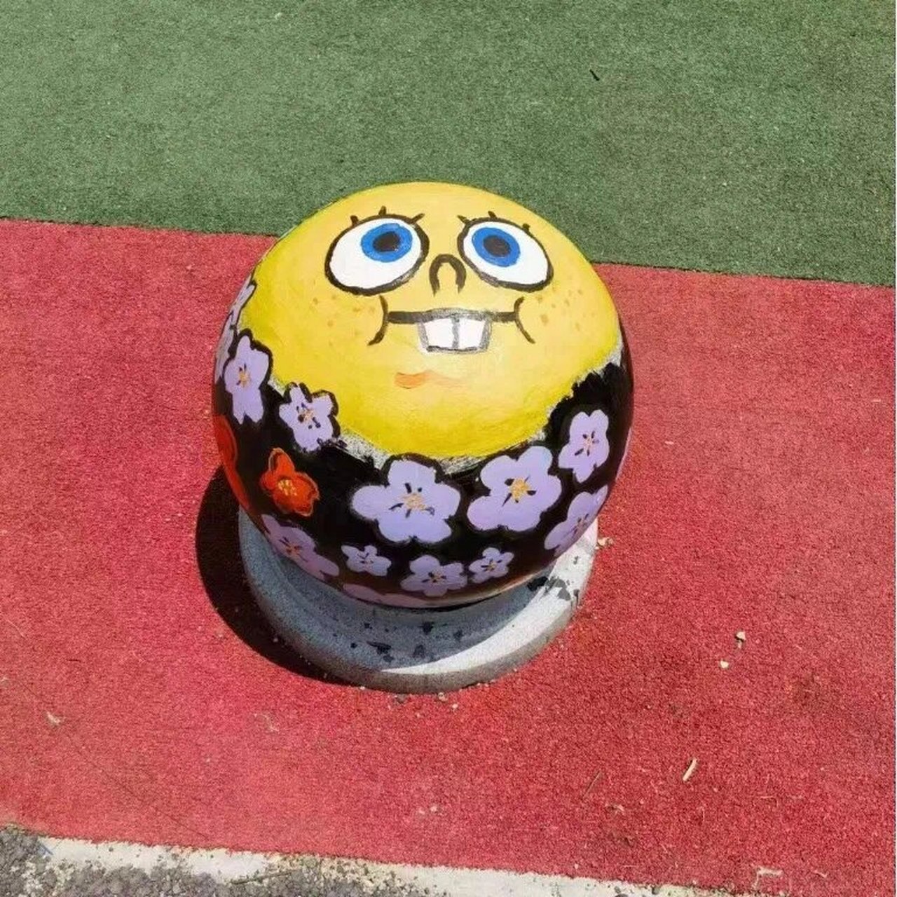 中科"石墩彩绘" 可爱的石墩来啦～ 创意石墩文化,扮靓学校环境