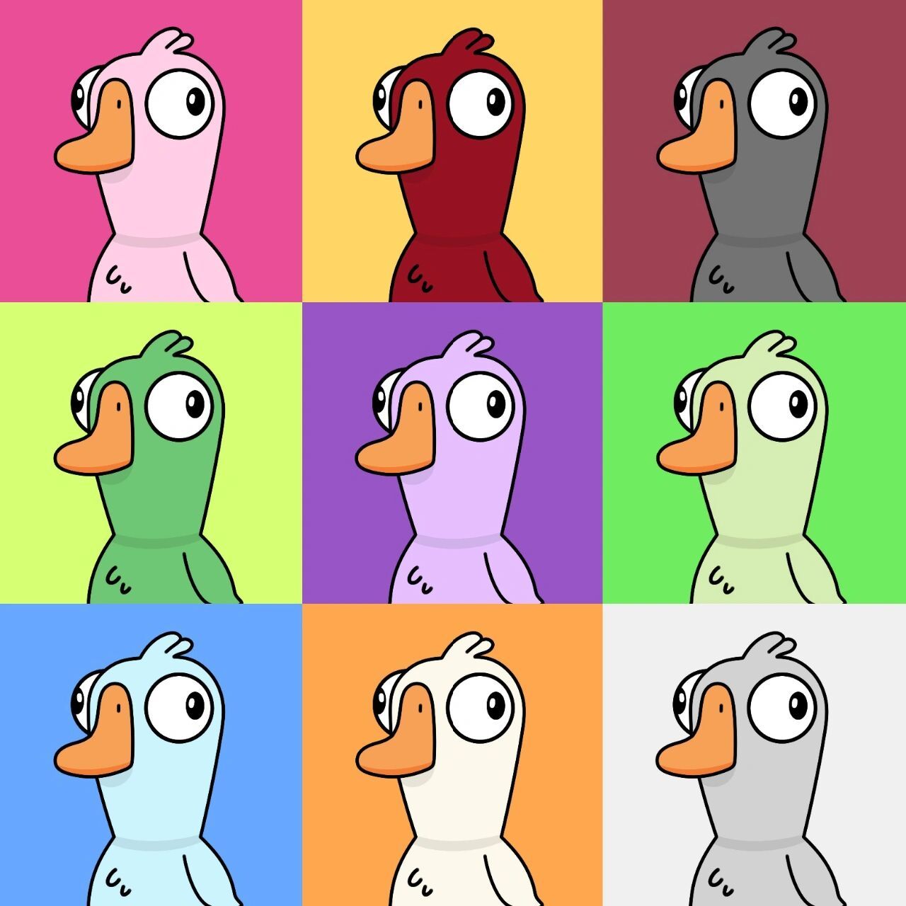 鹅鸭杀纯色头像第二弹 之前有妈咪说想要粉色就又弄了几个