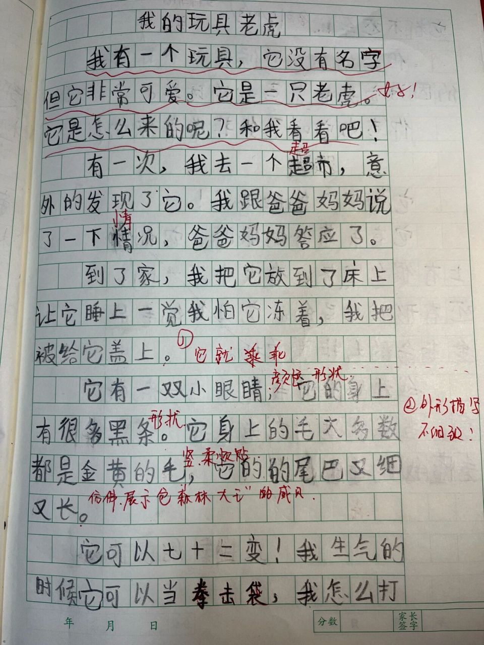 我的玩具老虎 作文