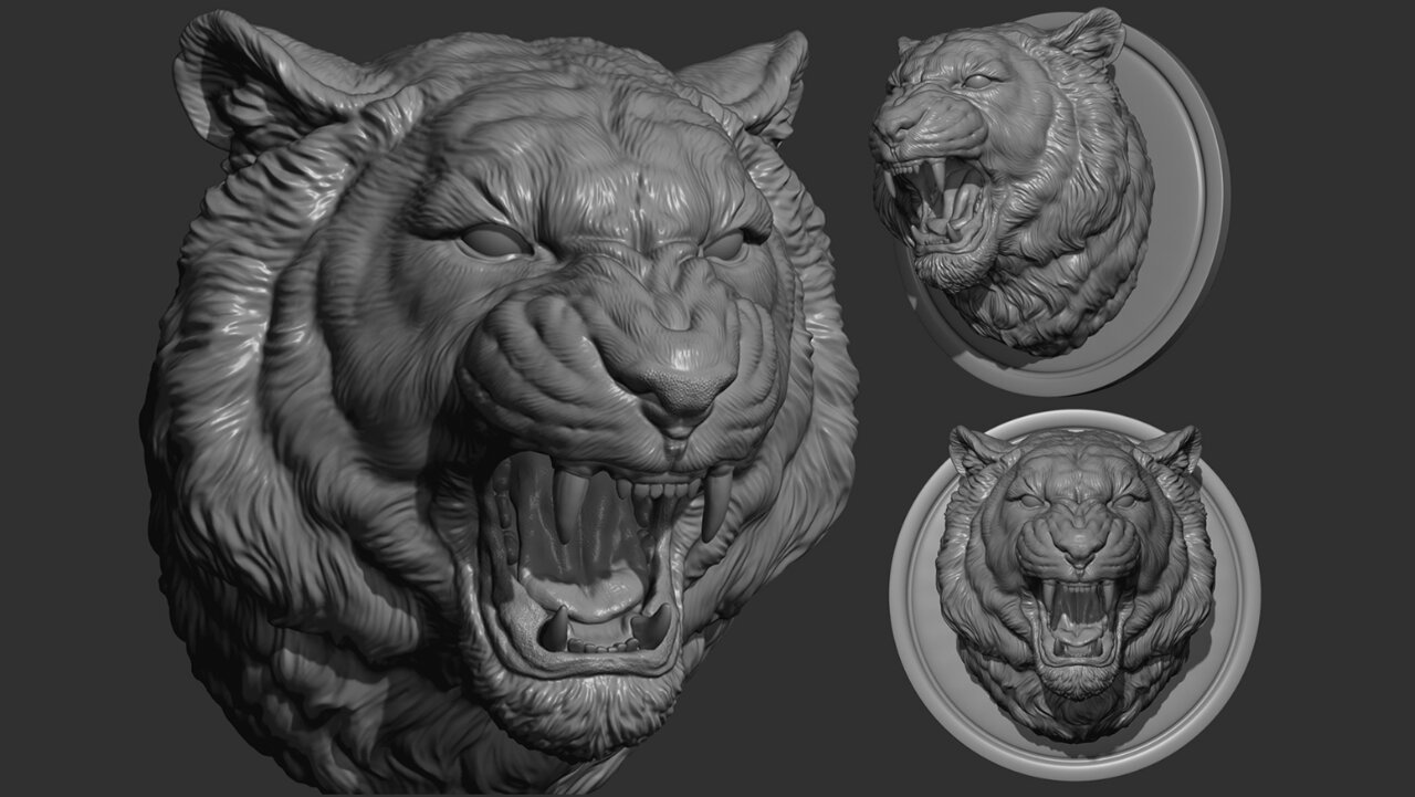 zbrush虎头雕刻参考资料