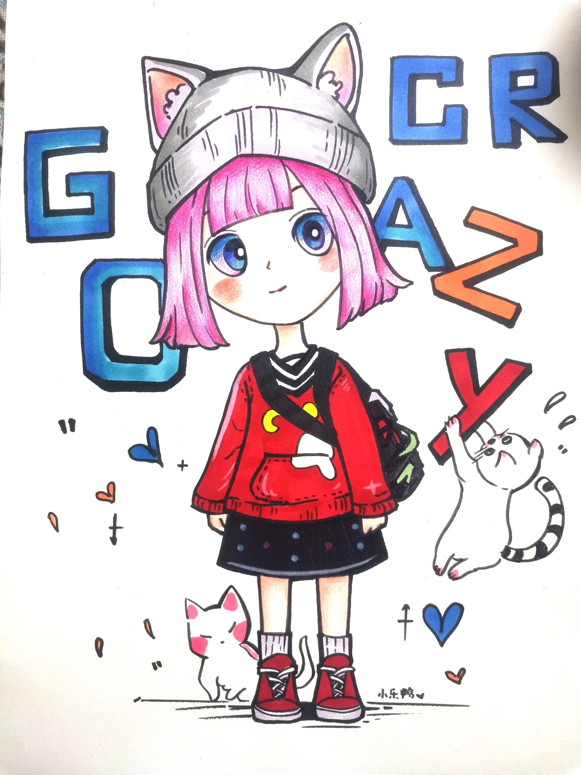 简单动漫人物 手绘 适合8—10岁 #创意儿童画# #动漫人物# #动漫手绘