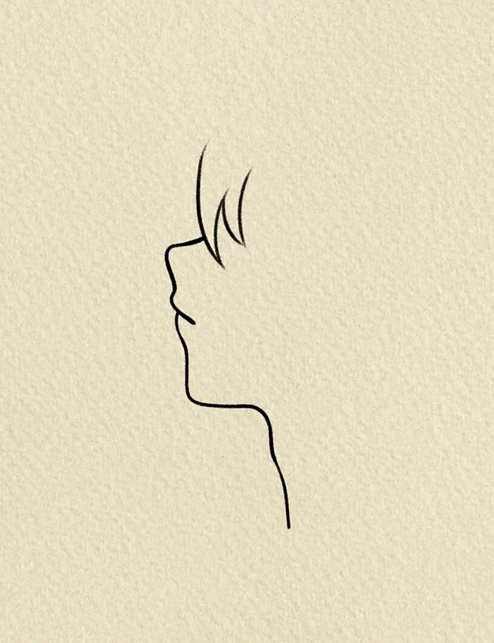 男生头像# #男头# #侧脸# #寻找小红书绘画大神# #画画的日常# #简笔