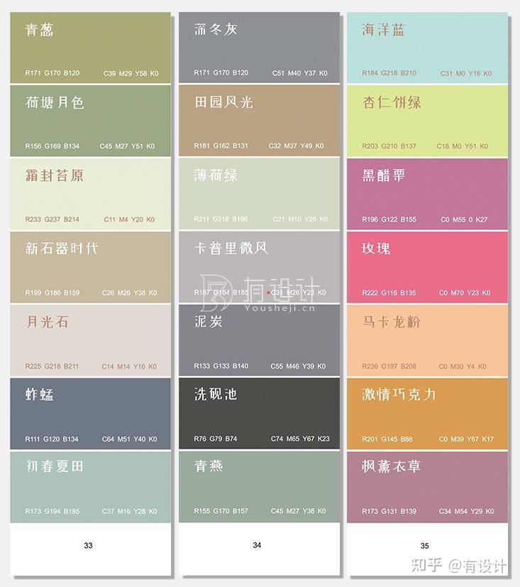 莫兰迪色卡莫兰迪色系颜色色值大全