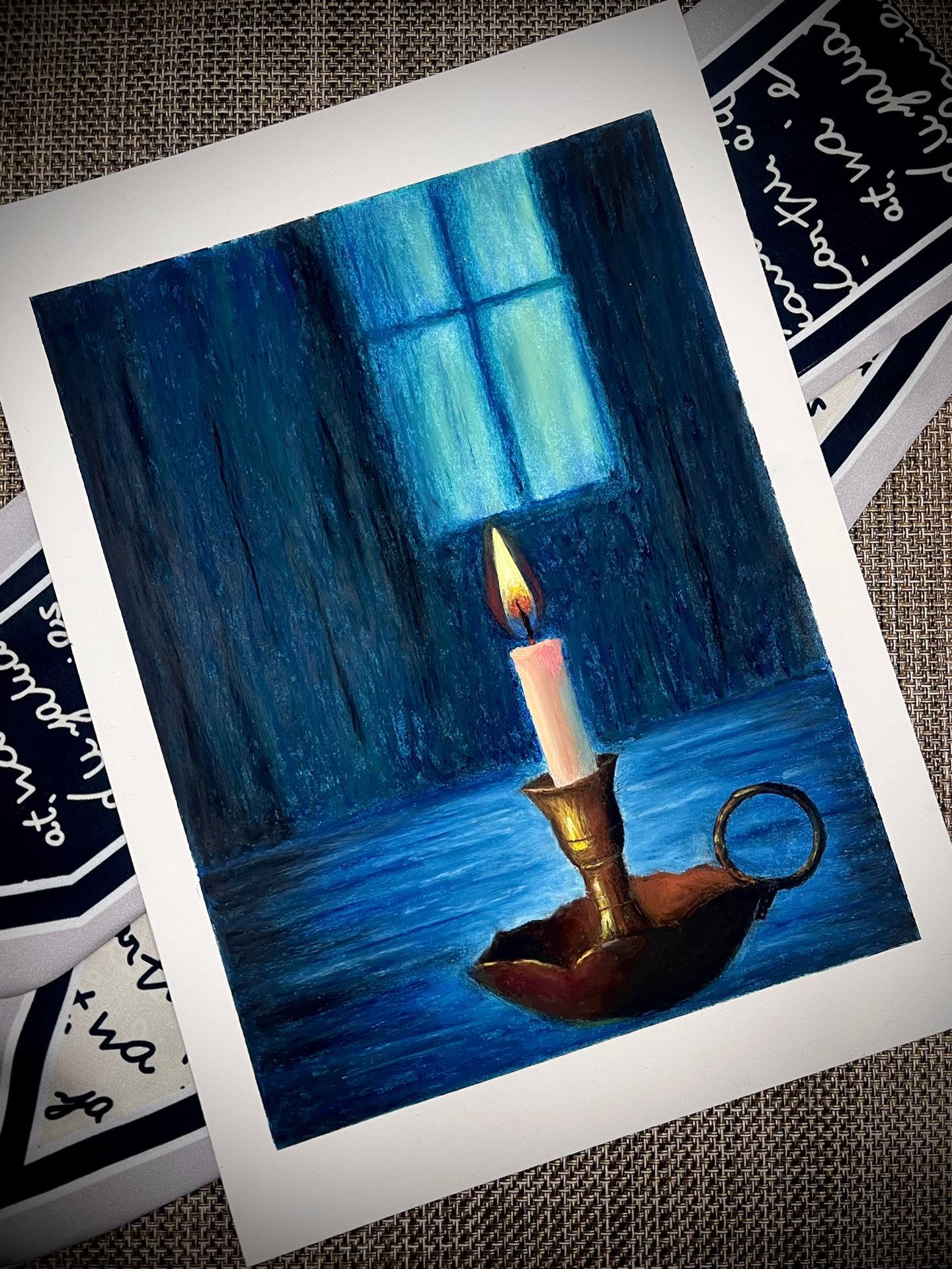 蜡烛2|油画棒(附图文教程