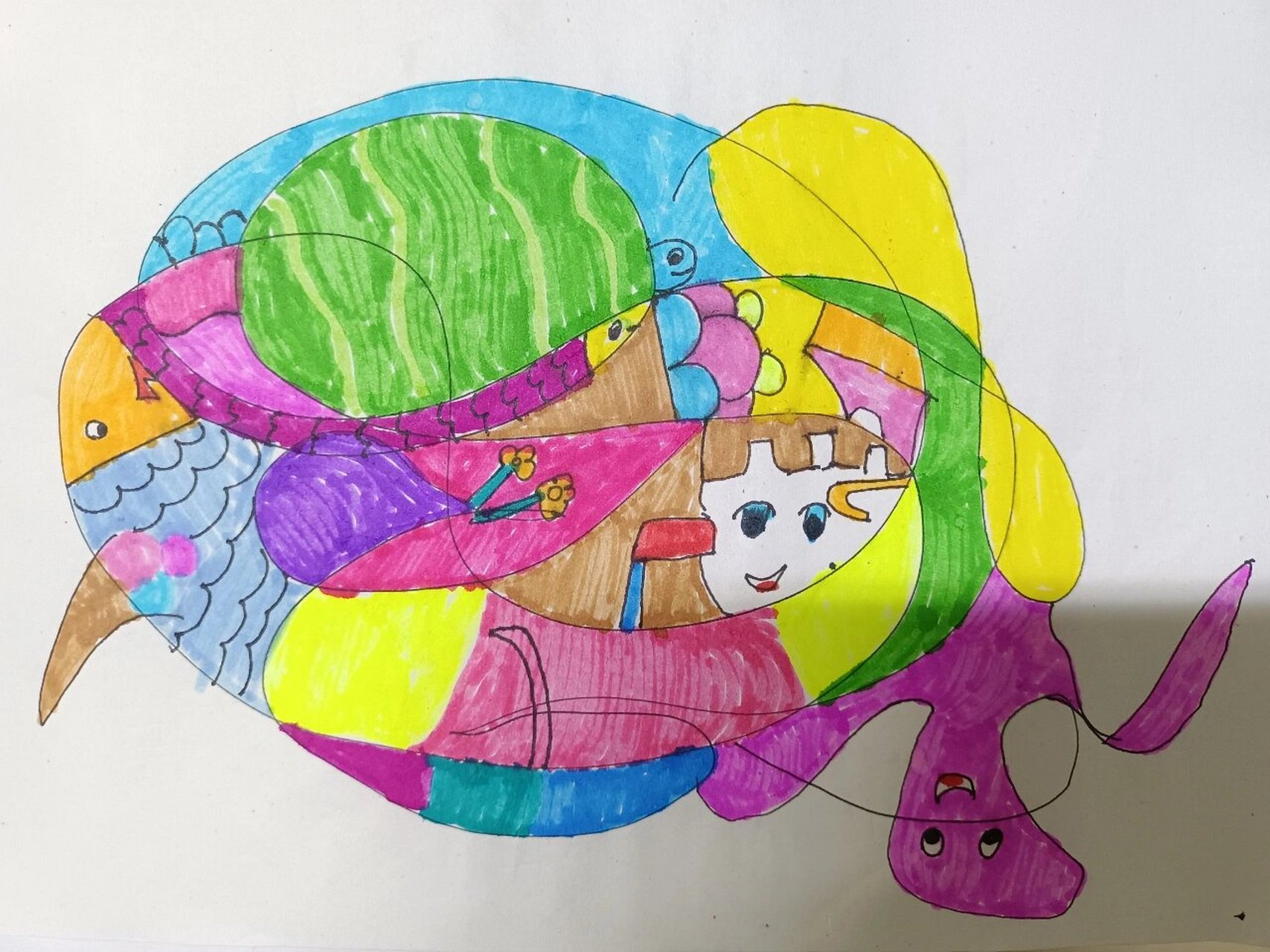 二年级上册《画出你的想象》 孩子们的想象是无限的,他们的世界是多彩