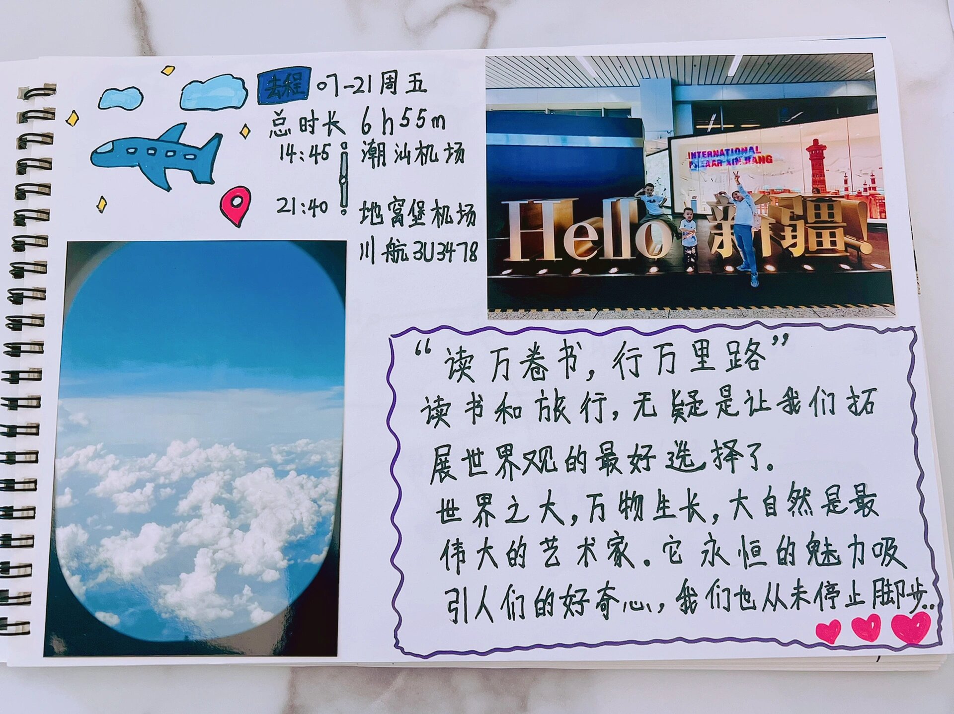 新疆 旅游绘本 手抄报