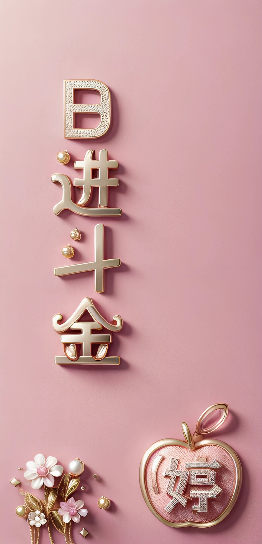 原创姓氏壁纸:日进斗金 夏日滤镜