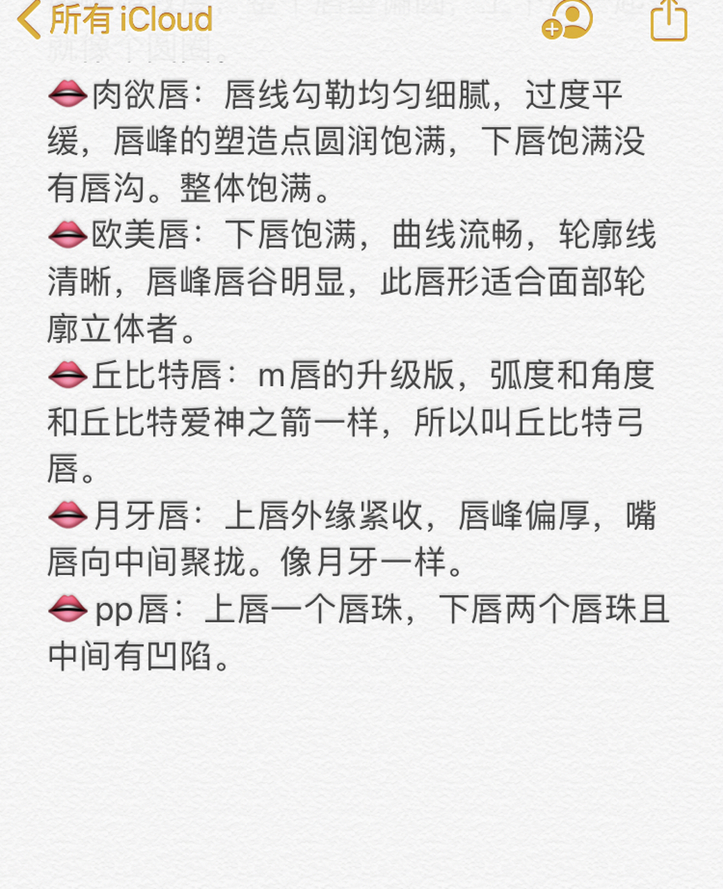 各种唇形图解 名称图片