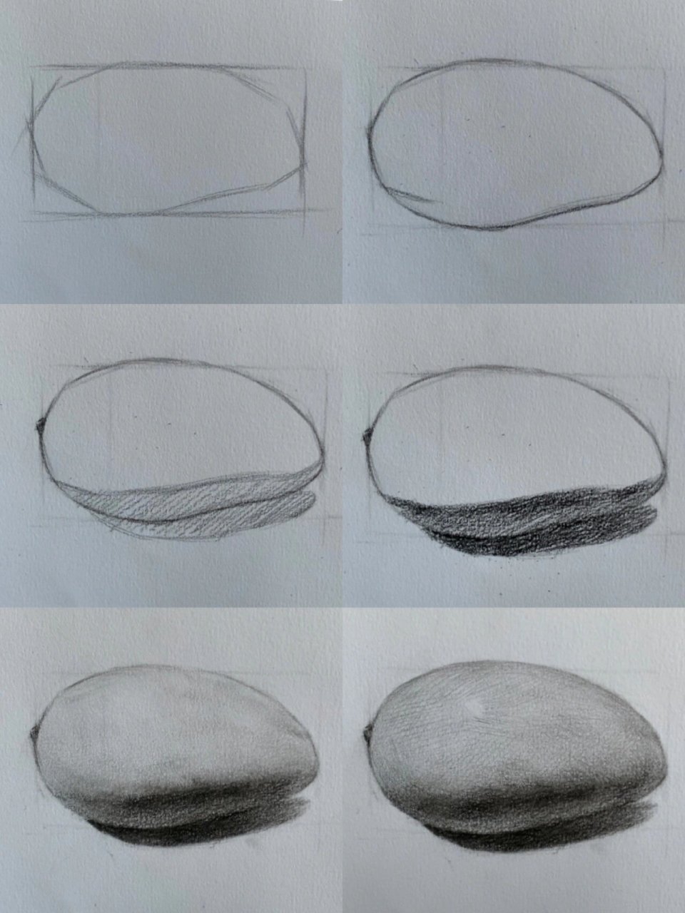 素描芒果步骤图 直接开始画,禁止放收藏落灰好吗?#素描# #绘画