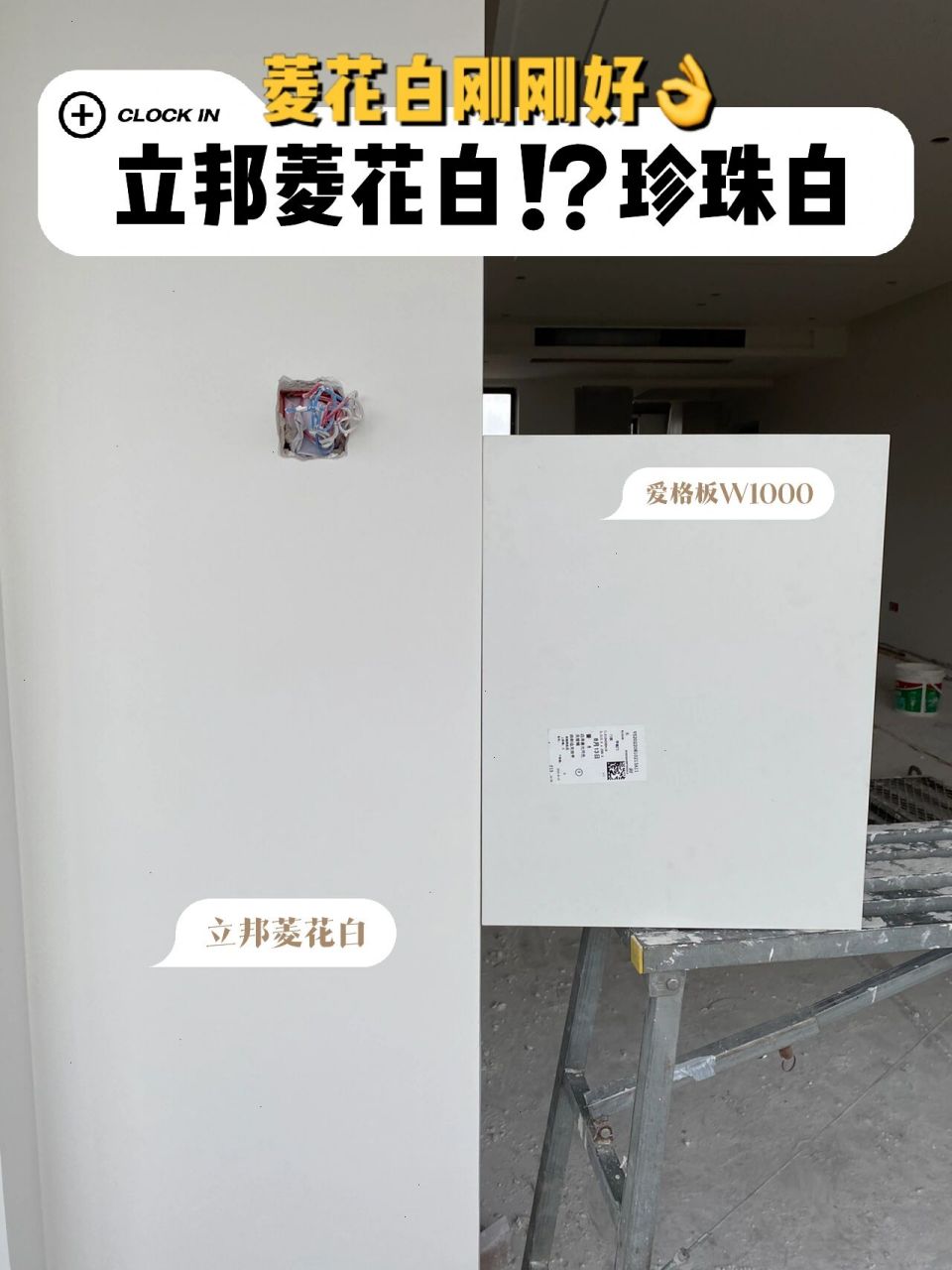 立邦乳胶漆选菱花白or珍珠白04已安全下车 油工阶段买来乳胶漆是纯