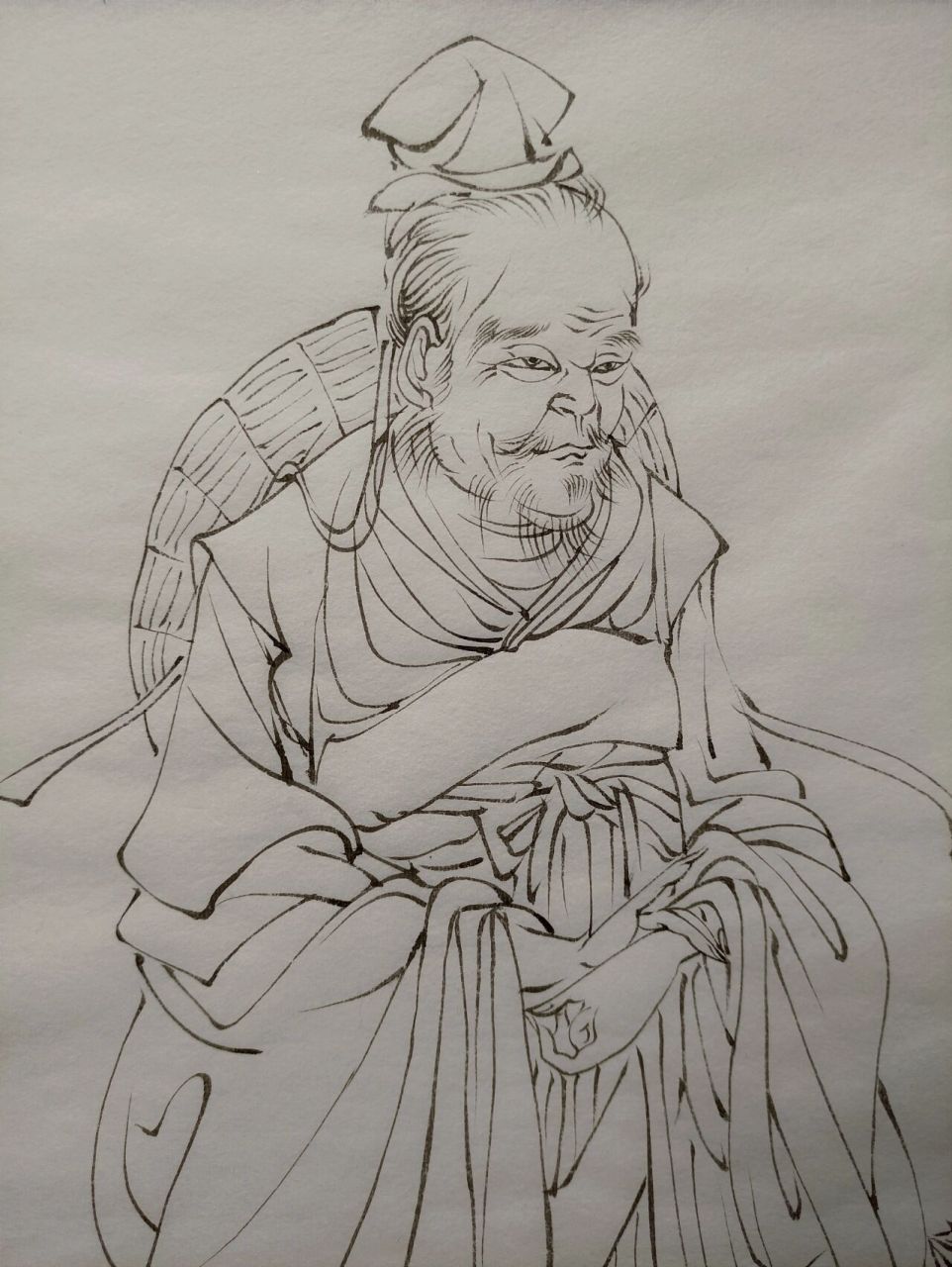 今日练习-蔡岚工笔人物"华佗"     《蔡岚工笔人物画集·白描卷》