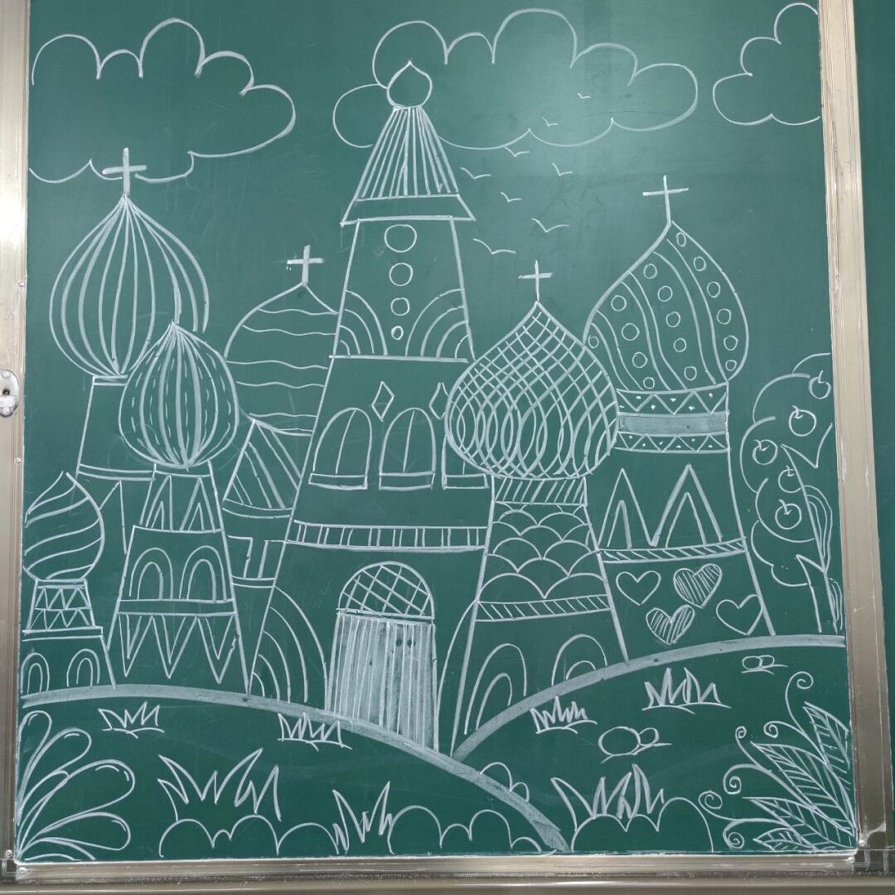 人美版小学美术课《童话城堡》儿童简笔画 #简笔画# #儿童画# #小学
