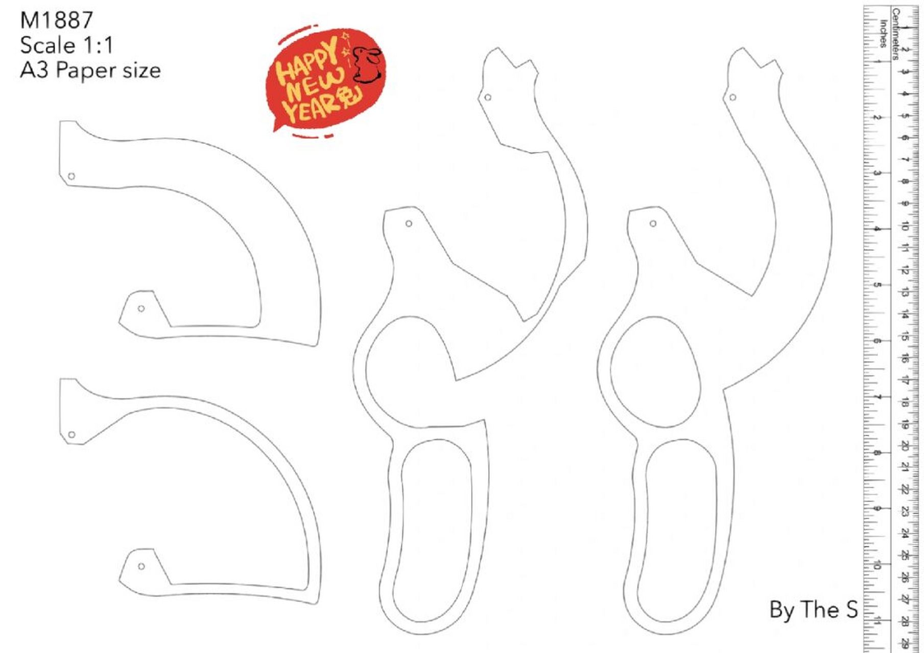 日常手工diy制作m1887霰弹图纸