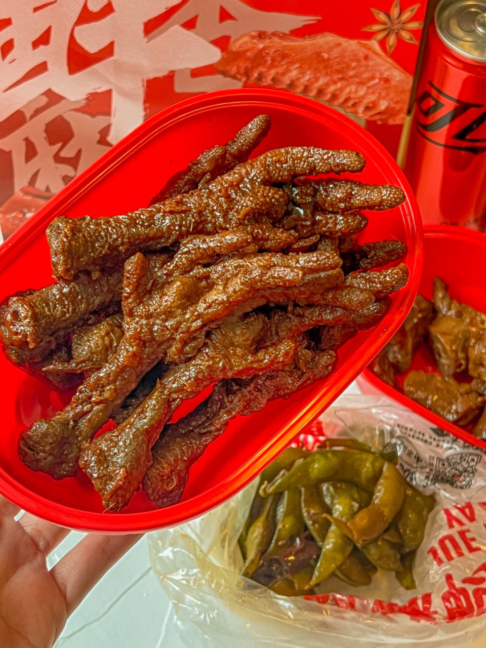 甜辣虎皮凤爪天花板…封神了 经过绝味看到横幅 甜辣91皮凤爪95