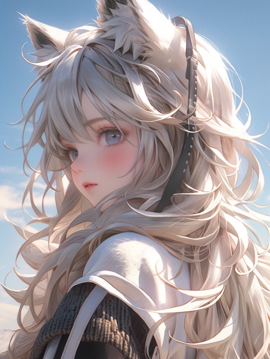 可爱的猫耳朵女孩 这样的图片,你愿意当头像吗?