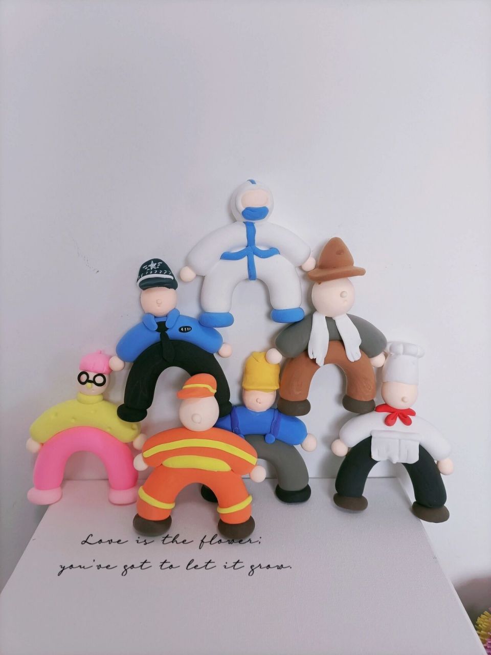 致敬伟大的劳动人民 粘土小人职业人物 劳动节刚刚过,大家都收假了