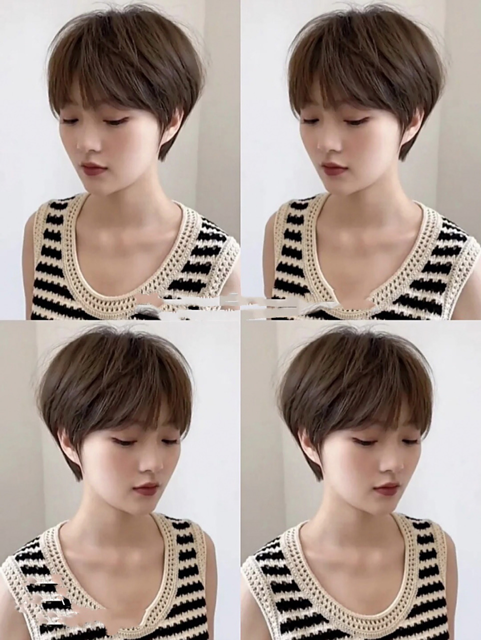 清新甜美日系学生短发小圆脸必备短发 女生短发这几年可谓是女生最