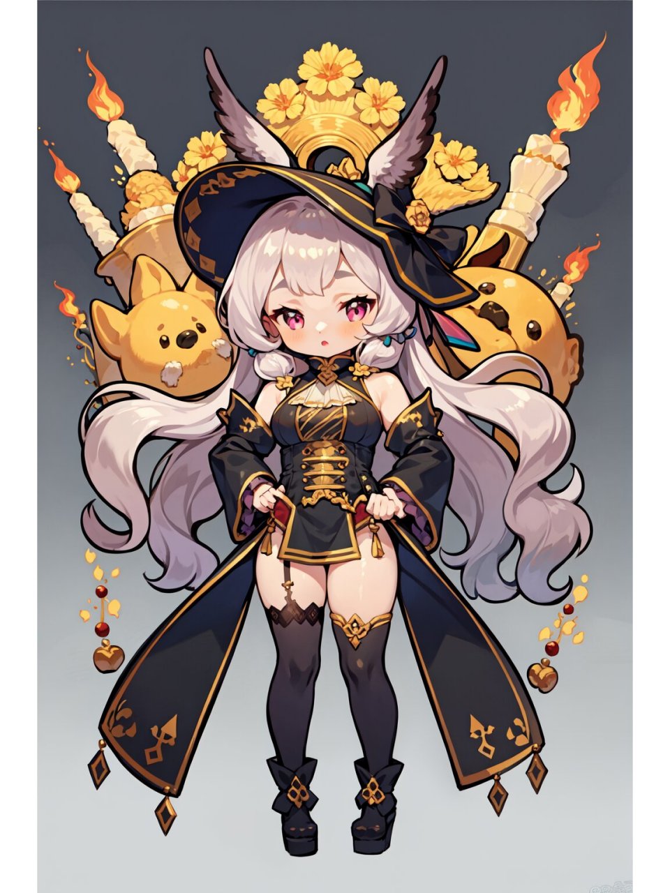 萌萌小魔女 小魔女帽子真不错 lora污染有点严重,有时间继续优化下