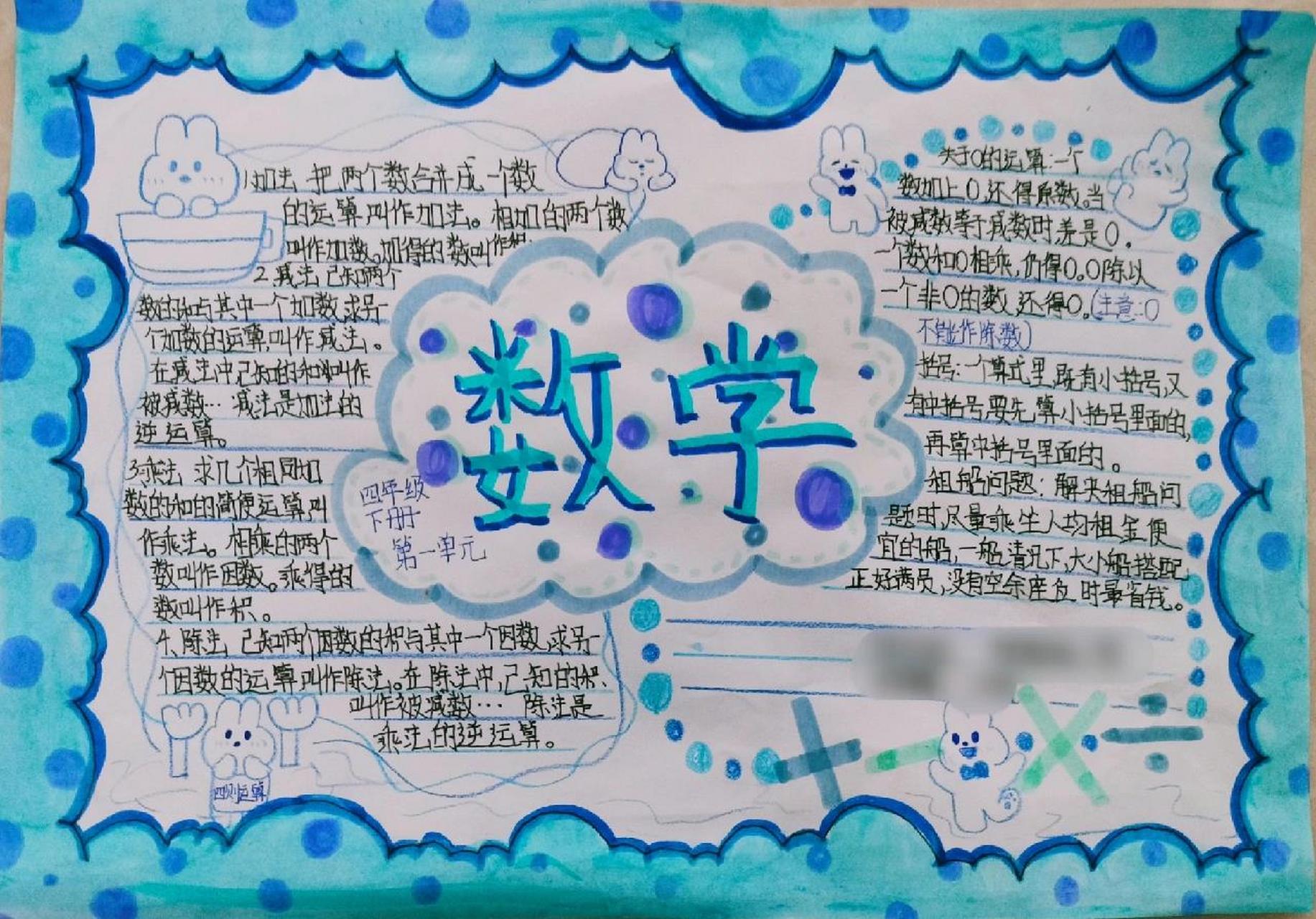 四年级下册数学小报来看看吧  四年级下册数学小报来看看吧