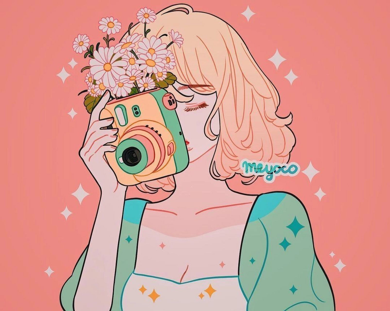 100位宝藏插画师|96116治愈系梦幻插画 meyoco,是一位居住在东南亚