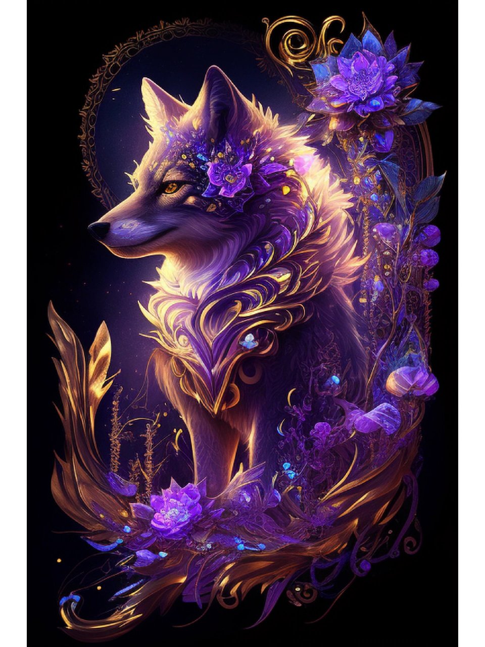 金色狼王 有没有狼王的风范?#狼# #图文# #头像# #手机壁纸