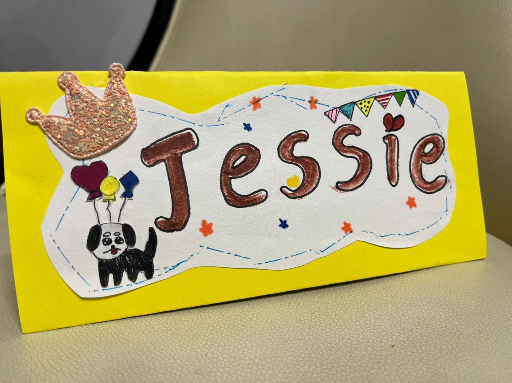 娃的英文姓名牌～连夜赶工的你像极了那时的我 学英语也要带上狗子