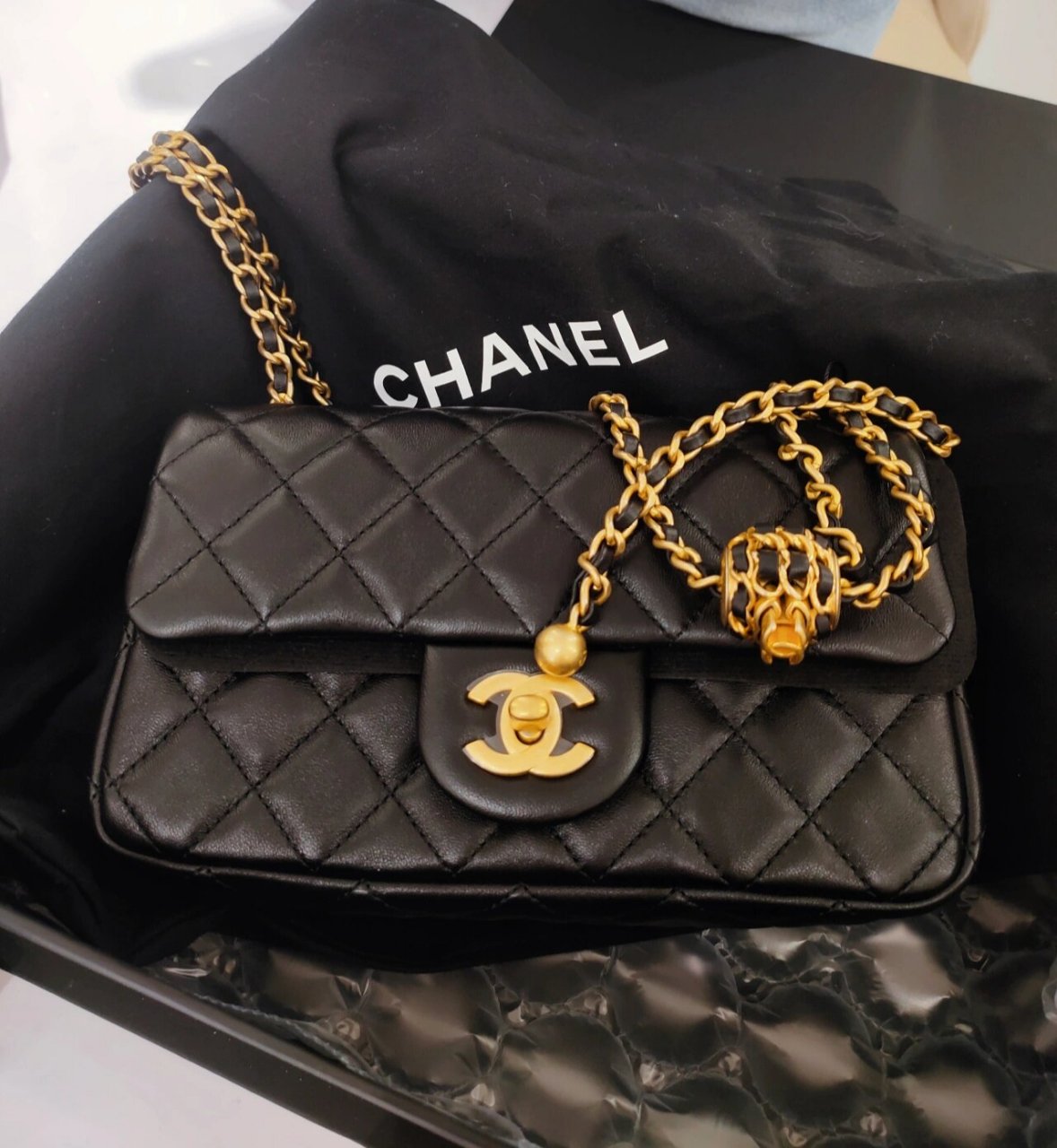 爆款97香奈儿cf mini金球方胖子!