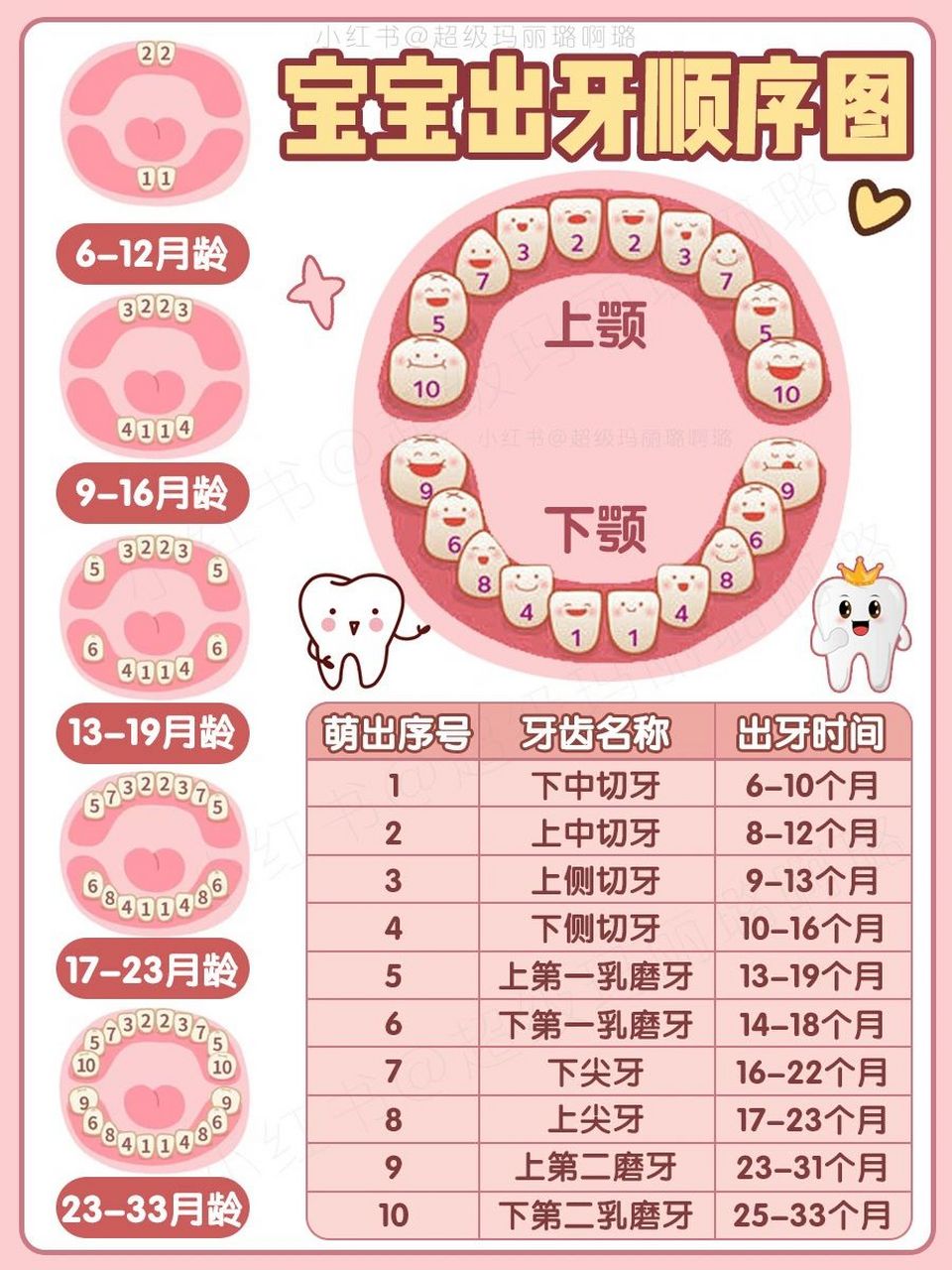 干货07宝宝出牙时间顺序详解图92症状7414护理 8715宝宝