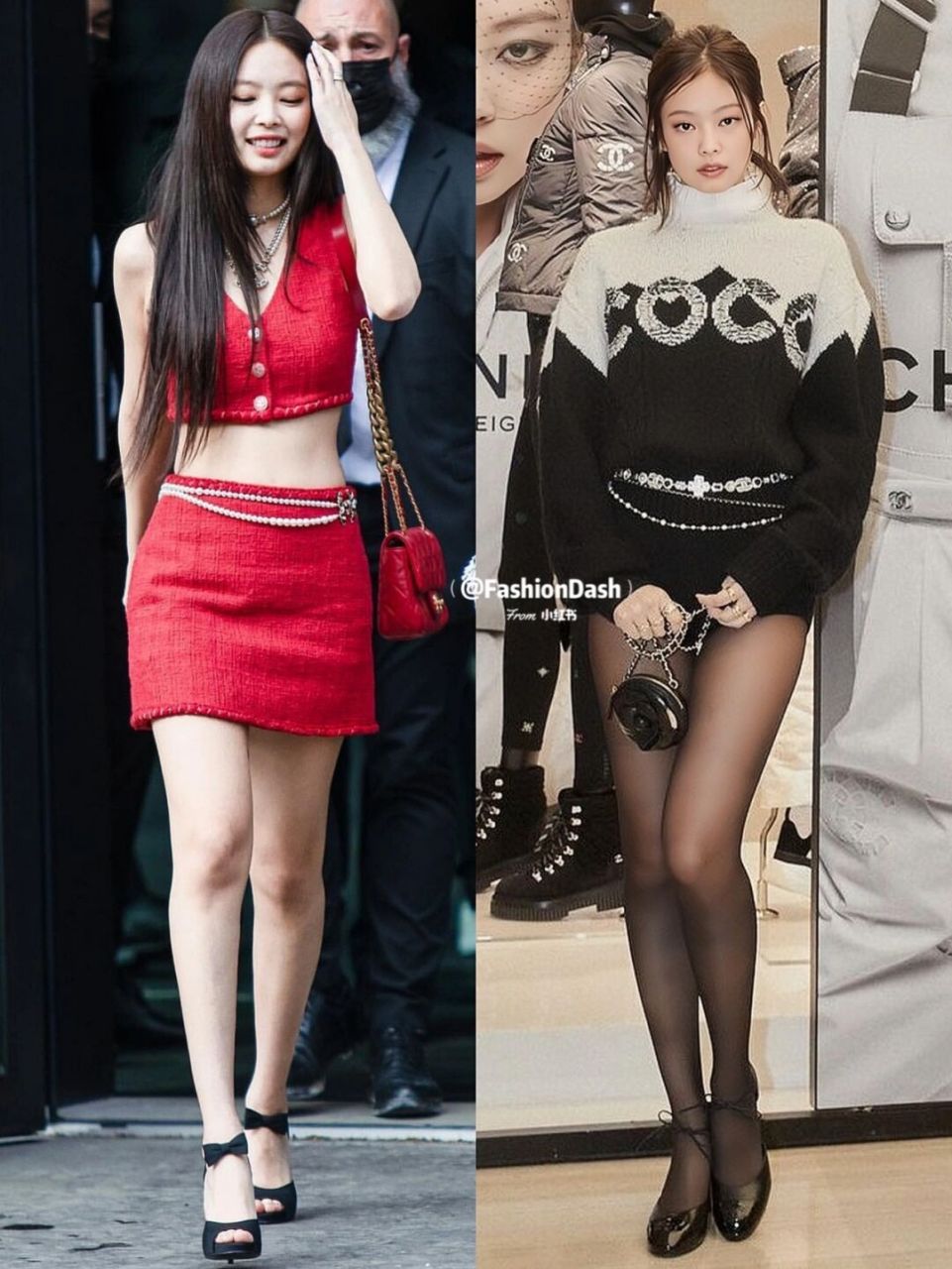 jennie香奈儿经典造型合集,小妮和chanel适配度很高,总是能穿出自己