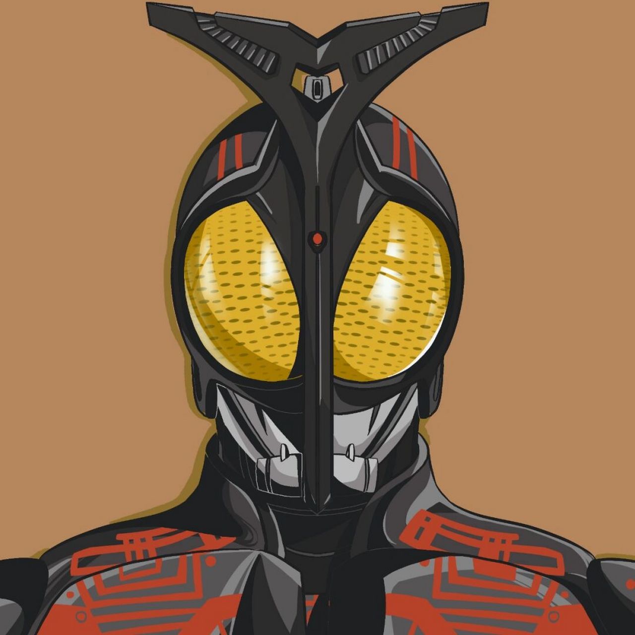 画画# #假面骑士# #假面骑士甲斗王# #头像分享# #假面骑士黑甲斗