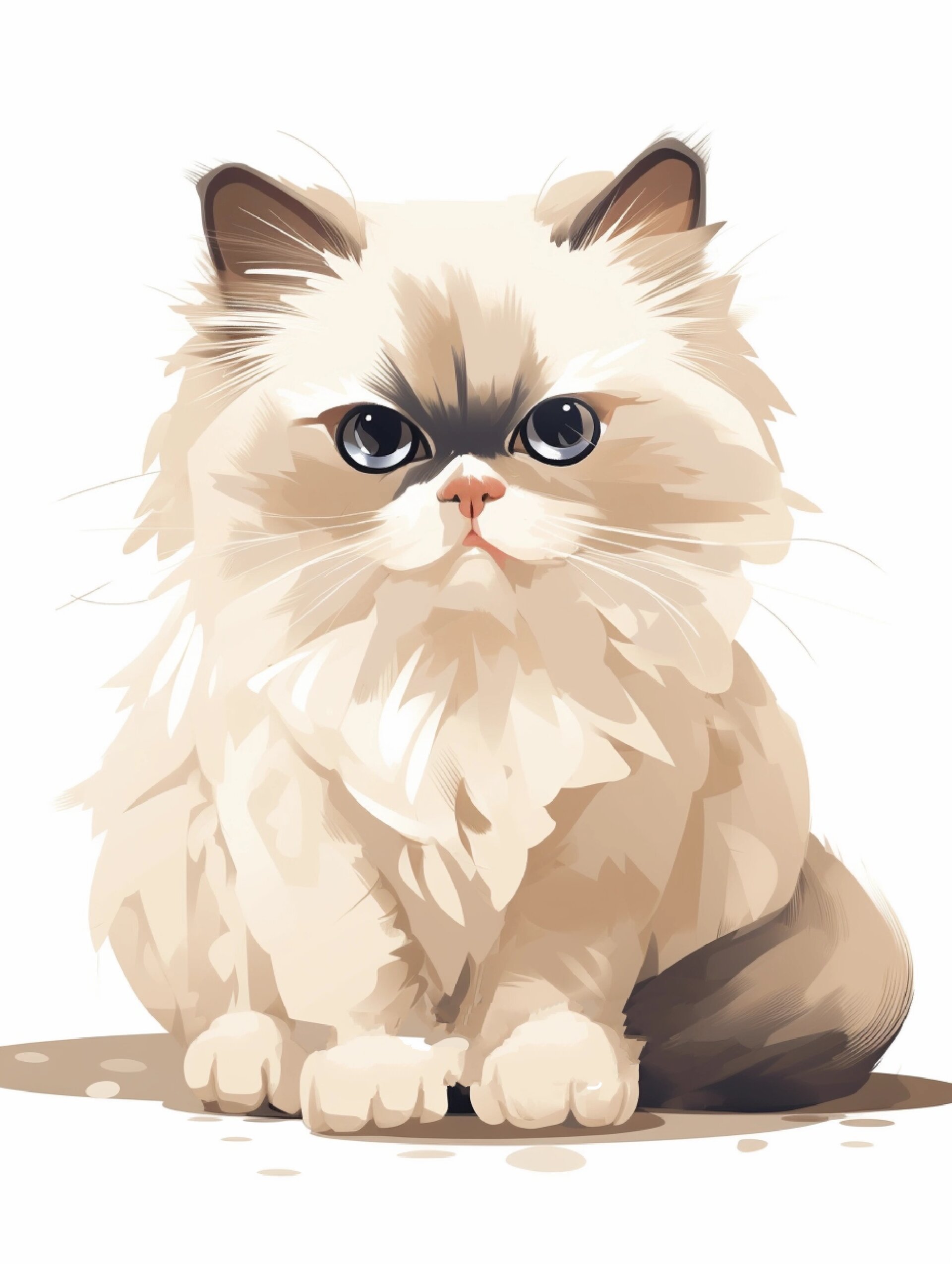 可爱小猫咪插画素材|ai绘画关键词 建议收藏 今天分享一期2d扁平风格