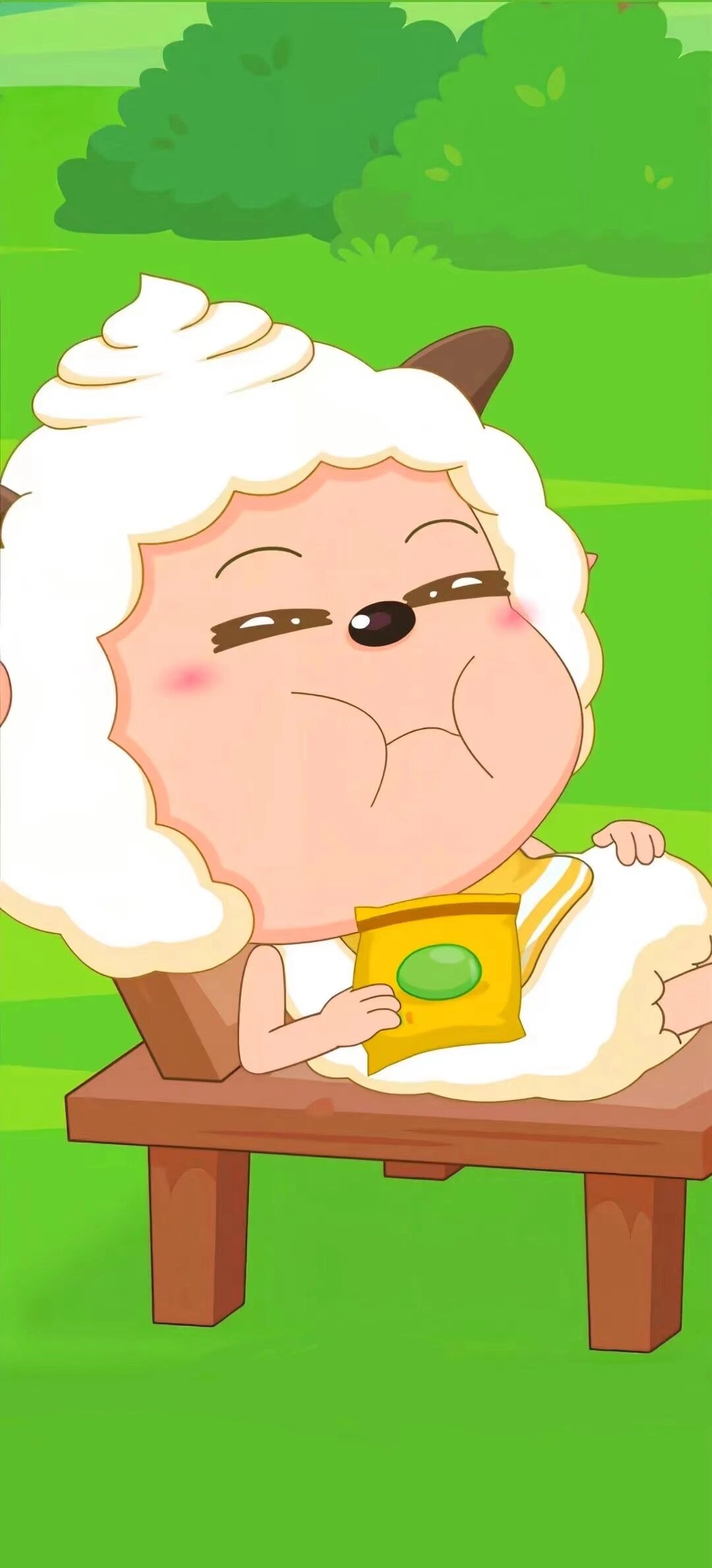 可爱风懒羊羊wechat壁纸
