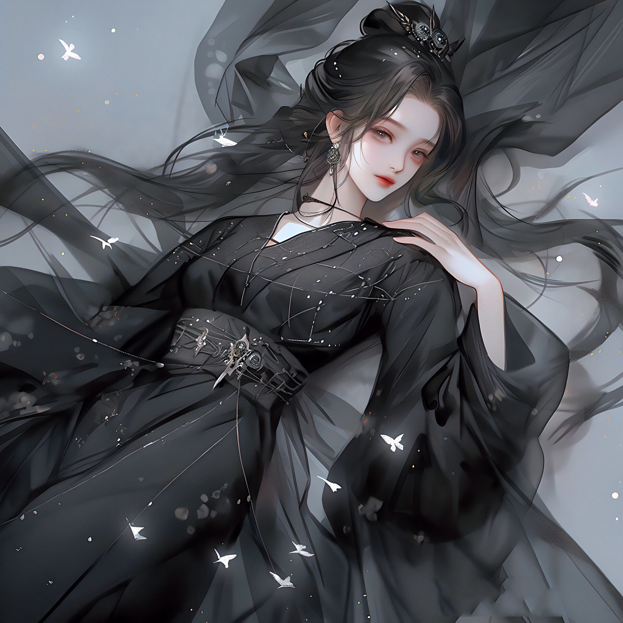 ▏古风女生头像 黑色,也许很多人认为代表冷酷, 其实在我看来,黑色是