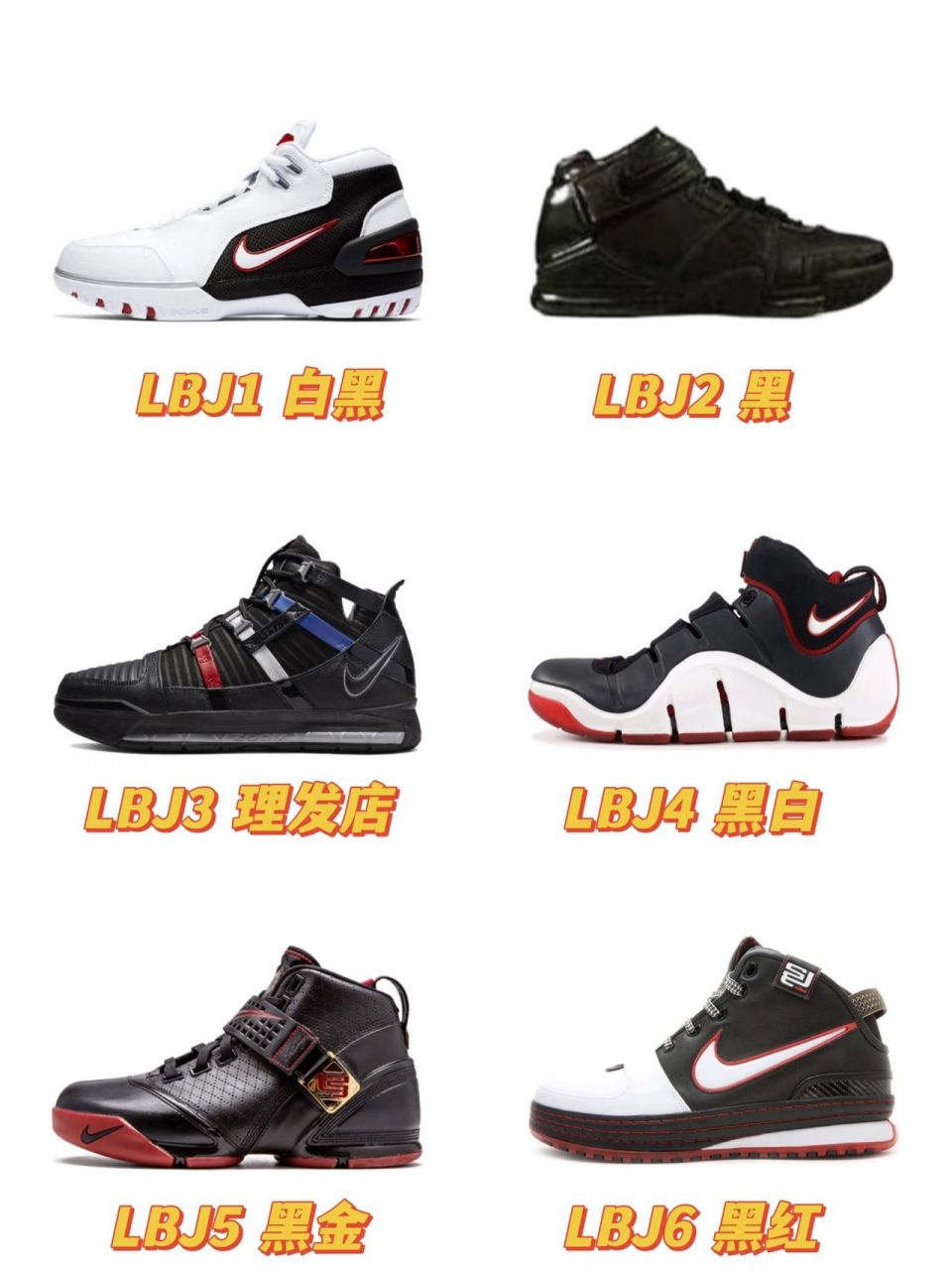 盘点球星球鞋系列第二十三期——勒布朗詹姆 詹姆斯球鞋系列来啦!