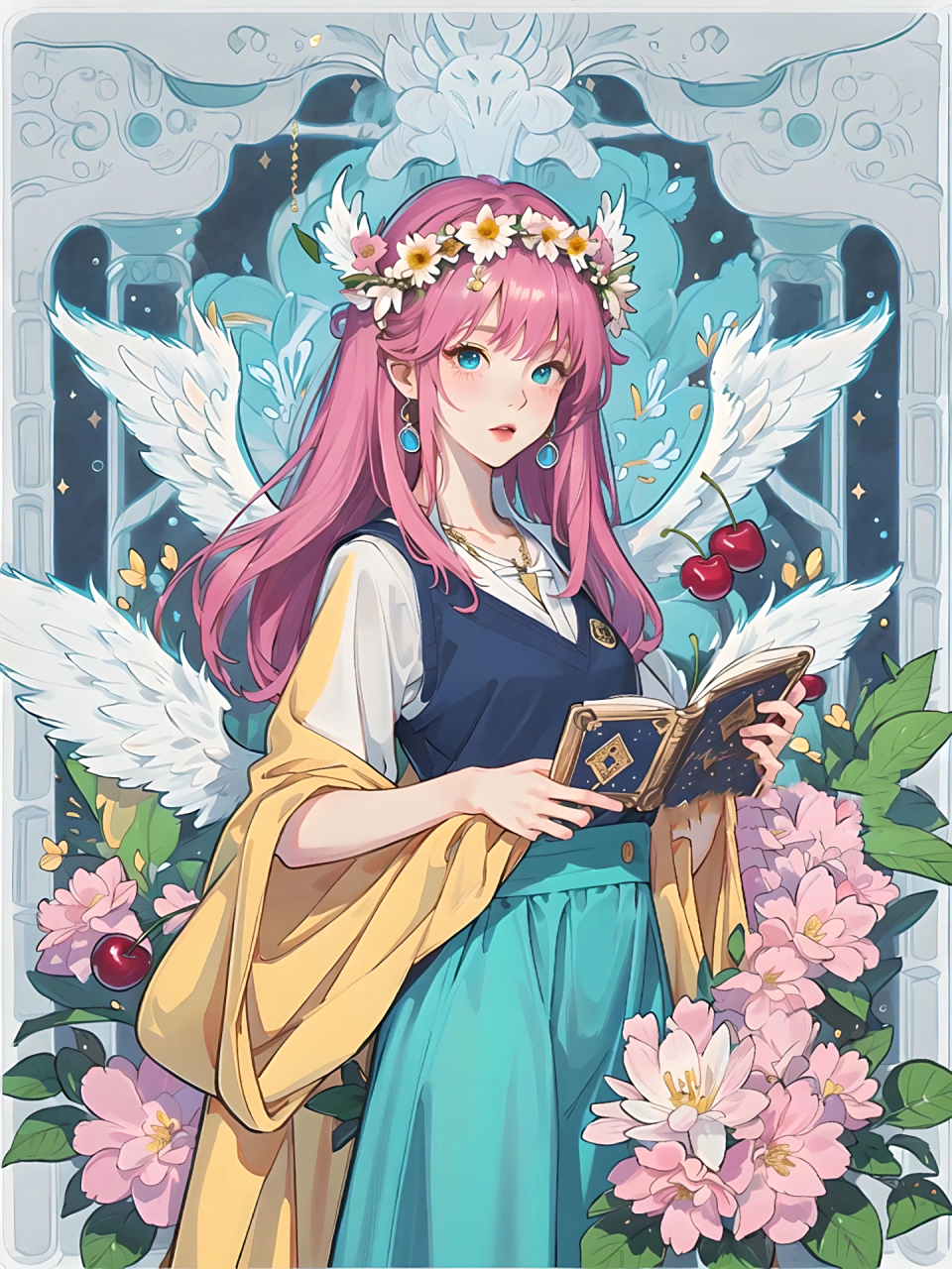 绘画素材 | 塔罗牌少女漫画