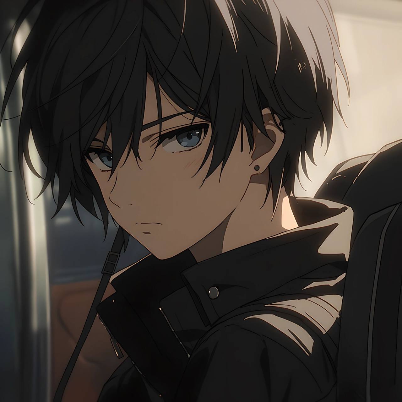 5250黑发蓝瞳动漫头像5250