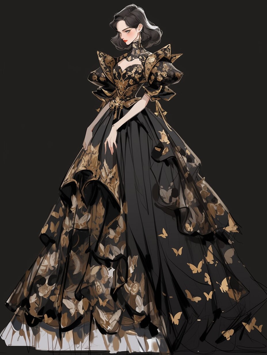 aicg法式宫廷礼服/mcqueen的巴洛克梦幻 我是aicg礼服设计师"爱開森"