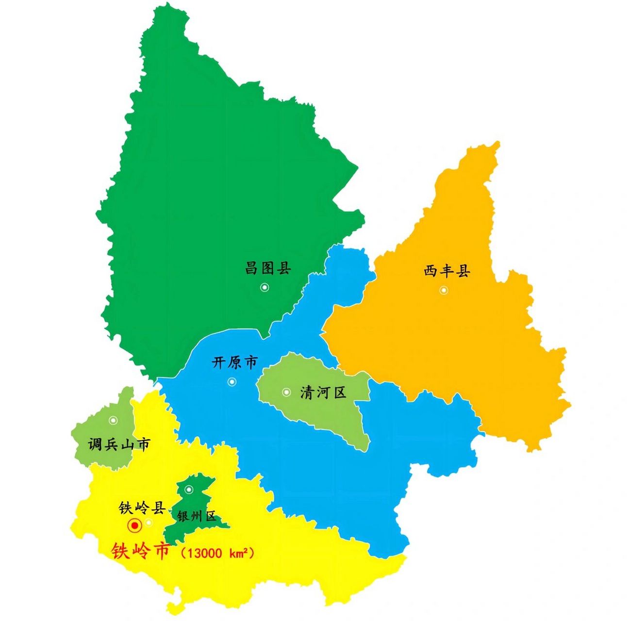 铁岭市辖区地图图片