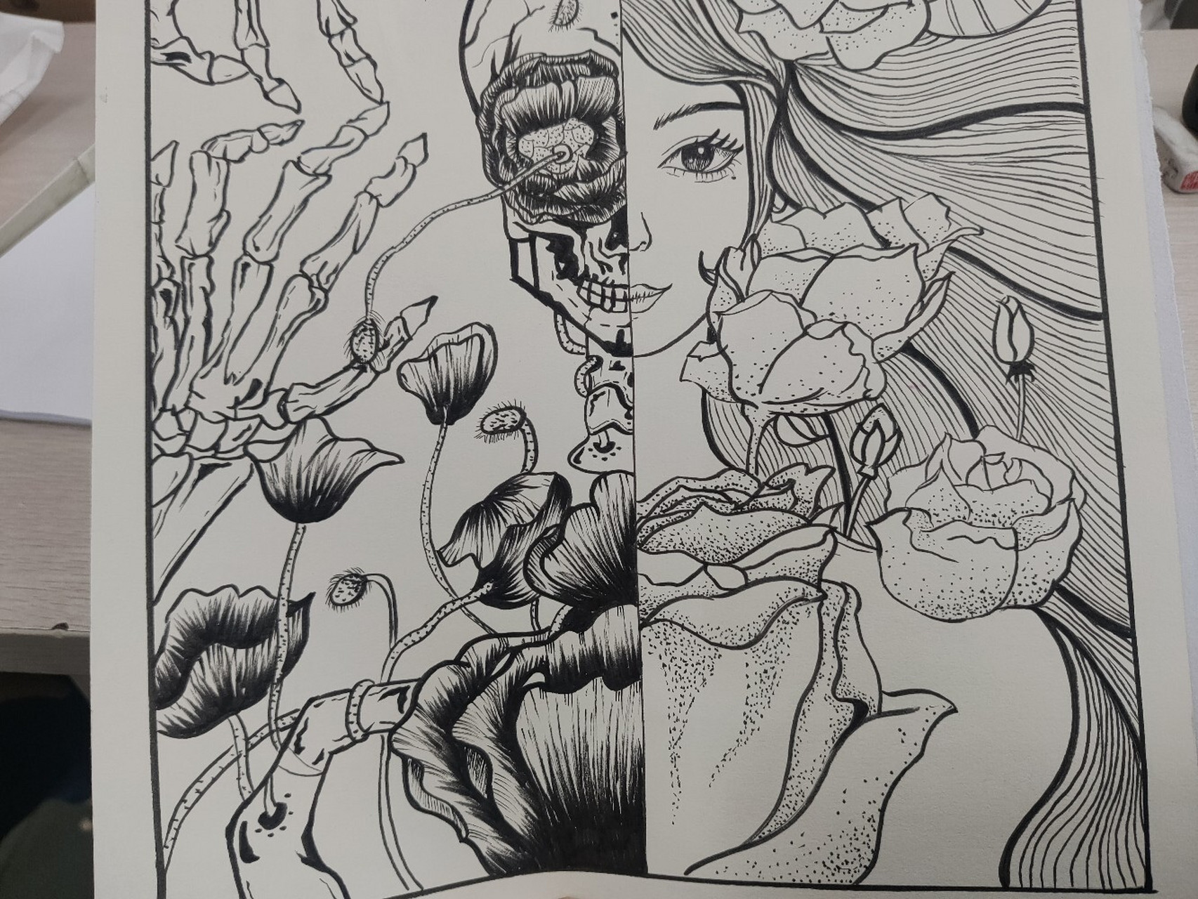 禁毒主题手抄报绘画 临摹