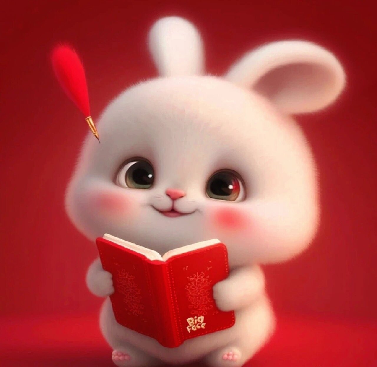 新年红色喜庆兔子头像🐰