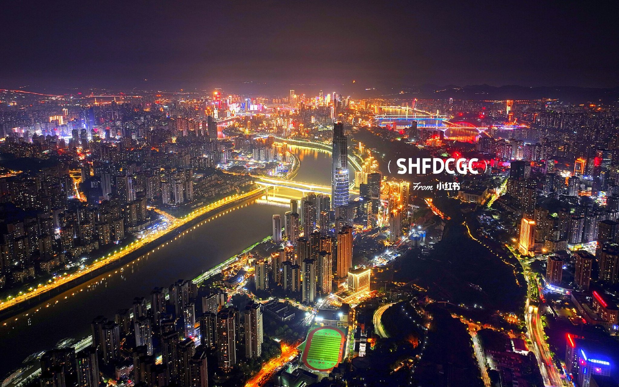 重庆天地夜景 化龙桥 嘉陵帆影 锦绣滨江 重庆第一高楼 陆海国际中心