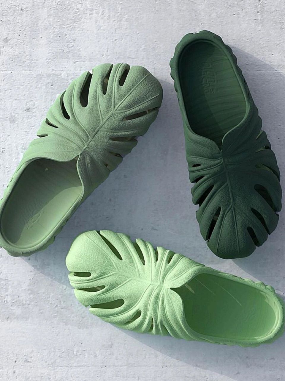 奇葩拖鞋|设计师脑洞一打开,上帝都发笑 以monstera deliciosa植物的