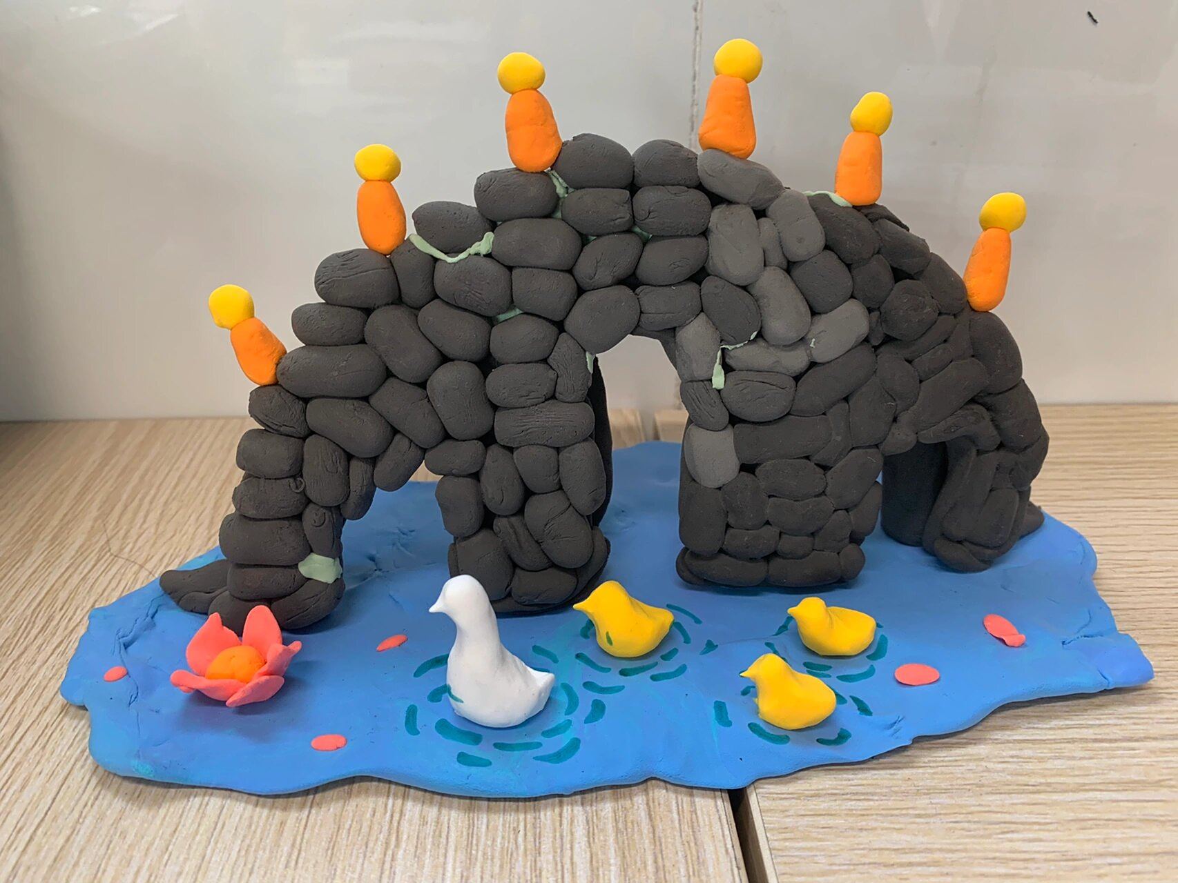 浙美版|四下美术《桥》90作业 材料:超轻粘土(陶泥太脏了07换成